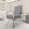 Silla de Peluquería para Celebridades de Internet, Silla Ajustable de Acero Inoxidable, Elegante Silla para Permanente y Tinte de Peluquería, Taburete para Corte de Cabello de Hombre