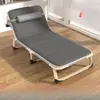 Cama plegable individual, sillón reclinable para siesta en la oficina, portátil para uso doméstico, cama simple para siesta de campamento, metal