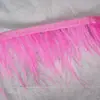 Tela de Pluma de Avestruz de 8-10 cm al por Mayor con Borde de Pluma Tira de Tela Decorativa DIY Accesorios para Vestido de Escenario Falda de Baile