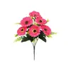 Flores Artificiales Transfronterizas 6 Cabezas de Frangipani Adornos de Decoración para Sala de Estar Estilo Pastoral Flores de Ingeniería Flores de Seda de Girasol