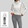 Conjunto Deportivo Casual Juyitang 2026 para Mujer, Corte Holgado, Rayas de Contraste de Color, Conjunto de Dos Piezas para Ciclismo al Aire Libre y Yoga