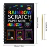 Papel Rasca y Gana para Niños, Cuaderno Rasca y Gana para Estudiantes, Cuaderno de Graffiti, Cuaderno de Dibujo Rasca y Gana para Estudiantes de Primaria, Papel de Dibujo, Cuaderno Creativo Rasca y Gana