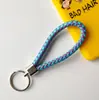 Chaveiro de corda de couro trançado com detalhes chaveiro de casal chaveiro de carro pequeno presente chaveiro colorido atacado