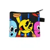 Cartera de monedas de dibujos animados de Pac-Man, monedero con cremallera, tarjetero con temática de videojuegos y bolsa para guardar auriculares - al por mayor
