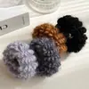 Elástico de Cabelo Donut de Lã Colorido, Feito à Mão, Engrossado, Alargado, Scrunchie de Alta Elasticidade, Corda de Cabelo para Rabo de Cavalo para Outono e Inverno