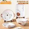 Al por mayor ya Cheng de cuenco de cerámica para el hogar individual para comer plato cuenco para sopa cuenco para fideos lindo creativo personalizado Plato de cuenco cuchara