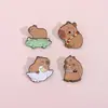 Broche de Combinação Série Capivara Fofa Nova Transfronteiriça Insígnia de Conjunto Formato de Capivara Cartoon Personalizado Criativo