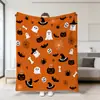 2026 Nova Manta de Halloween da Amazon Estampa de Fantasma, Abóbora e Caveira Manta de Pelúcia Manta de Soneca Capa de Sofá Manta