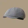 Boina de Mezclilla Única y Versátil para Mujer, Estilo Británico Vintage de Primavera y Otoño, Gorra Octogonal de Doble Uso, Gorra de Pato para Adelgazar el Rostro, Moderna