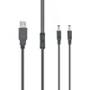 Cable de Alimentación USB A Macho a DC 5.5 Macho Personalizado de Fábrica Uno a Dos Cable de Alimentación DC5525 Cable DC5521
