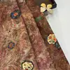 Nuevo abanico redondo de estilo chino con estampado de peonías en tela tipo acetato, adecuado para ropa exterior de mujer de tendencia nacional, cheongsam, hanfu y falda de cara de caballo.