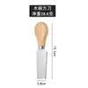 Cuchillo para Queso de Acero Inoxidable Pala para Pastel de Queso Tenedor para Alimentos Herramienta para Pizza juego Cuchillo para Queso con Mango de Madera Vajilla para Comida Occidental