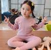 Ropa interior térmica de terciopelo sin costuras para niños, invierno, forro polar, engrosada, para niños y niñas, de calentamiento rápido, pijama base, traje para estar en casa
