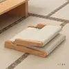 Asiento de Tatami Estilo Japonés Madera Maciza Plegable Balcón Ocio Silla de Té Apartamento Pequeño Respaldo Taburete Bajo Silla de Cama