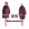 Ropa de invierno de franela con capucha de dibujos animados transfronteriza para adultos, grosor aumentado para hombres y mujeres, ropa perezosa para parejas, venta al por mayor