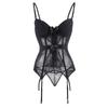 Lencería Sexy Chaleco Morado con Tirantes Encaje Transparente Temperamento Francés Hermana Real Figura Delgada Túnica Larga del Cuerpo para Mujer