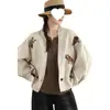 Chaqueta Vintage con Bordado Pesado para Mujer, Nuevo Estilo Primavera y Otoño 2025, Camisa Casual Holgada, Top Versátil Adelgazante para Mujer