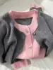 Cárdigan de Punto Personalizado de Fábrica para Mujer Estilo Primavera/Otoño 2026 Estilo Coreano Old Money Suéter de Punto Falso de Dos Piezas Abrigo