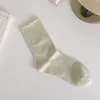 Meias de algodão puro para mulheres, estilo fino de verão, meias brancas de cano médio, 10A anti-odor e antibacterianas, meias sem costura pós-parto, meias longas