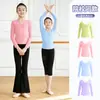 Ropa de Práctica de Baile para Niñas Top de Manga Larga para Niñas Traje para Examen de Ballet Chino Danza Clásica