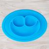 Prato de Jantar para Bebê, Conjunto de Talheres com Ventosa para Bebê, Colher de Treinamento de Silicone para Aprender a Comer, Prato com Divisórias, Tigela de Alimentação de Desenho Animado