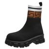 Botas calcetín mujer 2021 otoño e invierno Nuevas casuales de suela gruesa talla grande Populares en la red botas cortas de punto para mujer talla grande transfronteriza botas de mujer al por mayor