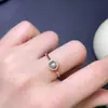 Diretamente do Fabricante, Venda Quente Transfronteiriça Suprimento para Lives do Tiktok Anel de Prata S925 Dourado Olho de Gato Verde com Pedra Principal 4mm