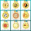 Medalla de Metal Colgante Personalizada Maratón Bádminton Niños Baloncesto Fútbol Juegos Medalla de Cristal Dorada