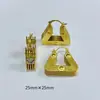 Aretes para Mujer de Estilo Europeo y Americano, Material de Latón, Colgante con Incrustaciones de Circonia que Conserva el Color con Patrones Geométricos