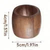 Anillo de Servilleta de Madera Simple Transfronterizo Anillo Decorativo de Servilleta para Restaurante Occidental Hebilla de Servilleta de Mesa para Hotel Anillo Hebilla para Servilleta de Papel