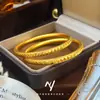 2026 Nuevo Modelo Dorado Arena Vietnamita Grabado CNC Patrón Diagonal Brillante Pulsera Sólida Estilo Antiguo Lisa Cerrada Regalo para Mejor Amigo
