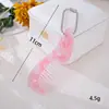 Pente Mini de Acetato Estilo Coreano Ins com Estampa de Leopardo Pingente Versátil Fofo Laço Coelho Decoração Pingente de Bolsa
