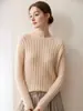 Suéter de Punto Trenzado Cuello Redondo Herbalife Yarn ~25% Seda de Morera 75% Cachemira para Mujer Holgado Perezoso Suave Pegajoso