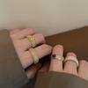 Anillo acrílico colorido de Smiley moda que no se desvanece de alta apariencia anillo de novia de diseño nicho joyería para parejas
