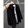 Camisa de Manga Larga a Cuadros Fresca y Rebelde de Gama Alta para Primavera y Otoño Camisa Casual para Hombre Chaqueta para Hombre Ropa Exterior Tendencia ins Perezoso