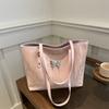 Bolso Tote de Alta Gama para Mujer 2024 Nueva Llegada Bolso de Mano Portátil Versátil de Moda Color Sólido Gran Capacidad Bolso de Hombro