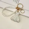 Chaveiro Pingente Corrente de Pérolas para Vestido 3D com Strass de Argila Venda Quente Transfronteiriça Chaveiro Charme para Bolsa de Luxo Leve