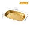 Plato Hondo de Acero Inoxidable Coreano Dorado Rectangular para Barbacoa Comercial Plato para Rollo de Arroz Plato de Preparación Plato para Pescado Hogar