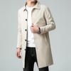 Jaqueta Corta-vento Masculina Comprimento Médio Primavera e Outono Casaco de Negócios High-End Roupas Masculinas Casuais Modernas Roupas Masculinas Vanguarda