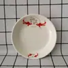 Plato de arroz de cerámica, plato de sopa doméstico, plato con estampado sencillo, plato de fideos doméstico de uso diario, plato de cerámica, juego de vajilla creativa