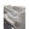 Novo Cardigã de Tricô com Xale de Seda Gelada de Verão para Mulheres, Peça Externa Simples Francesa Fina com Proteção Solar e Decote V