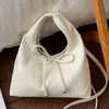 Bolso de Mano para Mujer con Textura Fresca, Bolso Cruzado, Nuevo Bolso de Hombro Estilo Coreano 2026 con Lazo y Color Macaron