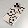 Funda para teléfono iPhone 15/14/13 Pro Max con diseño de flores y personalidad para Apple 12/11, transparente, suave y a prueba de caídas.