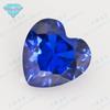 Huagang Gem em forma de coração 113 # Blue Spinel Bare Stone Artificial Spinel Sapphire Color Rings No. 113