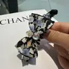 Pintura al Óleo Floral Lazo Pinza para el Cabello Coleta Alta Clip Retorcido Parte Trasera de la Cabeza Pinza Plátano Pinza para Dar Volumen al Cabello Accesorio para el Cabello Estilo Coreano