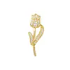 [Oro Real de Cobre] Los Capullos de Tulipán Están a Punto de Florecer, Exportación Transfronteriza DIY Joyería Hecha a Mano Colgante de Cobre con Circonio Microincrustado