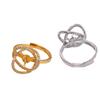 Accesorios de Perlas DIY Portafolio Vacío Chapado en Cobre Oro de 18K Nido de Pájaro Anillo de Circonita y Jade Portafolio Vacío Personalidad Atmosférica Accesorios para Mujer