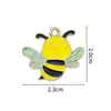 Bricolaje Transfronterizo Aleación Esmalte Dibujos Animados Abeja Animal Pendiente Bricolaje Llavero Colgante Accesorio Decoración de Bolsa