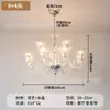 Candelabro de Velas Francés Luz Principal de Sala de Estar Escalera Cristal Luz de Comedor 2025 Nuevo Blanco Retro Lámparas de Dormitorio