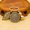 Chaveiro de Cabacinha da Sorte de Uma Noite Zodiaco Pingente Zodiaco de Cabacinha Cobre Puro Venda de Barraca